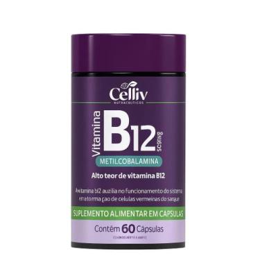 Imagem de Vitamina B12 Metilcobalamina 500mg 60 caps - celliv