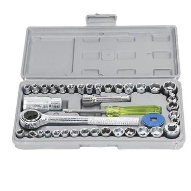 Imagem de Kit chaves jogo catraca reversível soquetes sextavados pito - Útil Fer