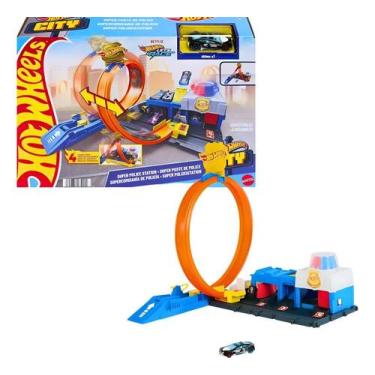 Imagem de Pista Hot Wheels City Super Delegacia Polícia Mattel Jbm71