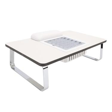 Imagem de ZJchao Estação de Unhas de Mesa de Manicure, Mesa de Técnico de Unhas Com Coletor de Poeira Ajustável, Travesseiro de Mão de Espuma de Memória para Salão de Beleza e Pedicure (Plugue dos EUA)