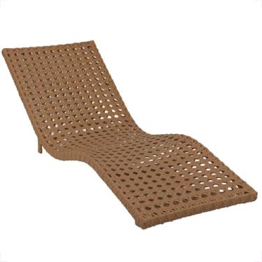 Imagem de Espreguiçadeira de Alumínio para Piscina e Área Externa, Turquesa, Design Vazado, Reclinável, Mobiliário de Jardim (Oliva)