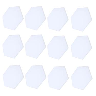 Imagem de Acouto Painéis Hexagonais de Absorção de Som de 12 Unidades - Conjunto de Espuma de Isolamento Acústico para Casa, Amortecimento e Redução de Ruído, Fibra de Poliéster, Painéis de Parede (Branco)