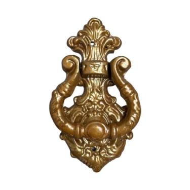 Imagem de Aldrava Puxador Batedor Porta Decorativo Campainha Em Metal