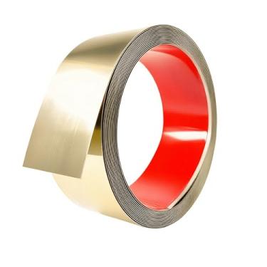 Imagem de Acabamento de parede de metal de 6 m, moldura de acabamento de moldagem de descascar e colar, acabamento de aço inoxidável escovado brilhante, acabamento autoadesivo para lareira de parede e