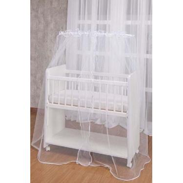 Imagem de Mosquiteiro para Mini Berço Todo Branco Véu para mini berço Bebe Branc