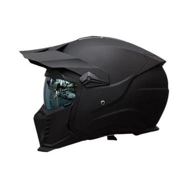 Imagem de Capacete De Motocicleta Retrô Aprovado Pelo DOT Modular Multifuncional