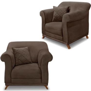 Imagem de Kit 2 Poltronas Decorativas Retro Polo Veludo 2231 Ezz 2231 - MILANI M
