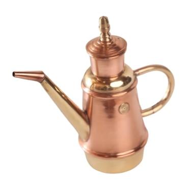 Imagem de Ｂｅｓｇａ Dispensador de óleo de cobre para azeite de oliva, garrafa de 350ml, bico longo, tampa à prova de vazamentos, acessório de cozinha, dispensador de