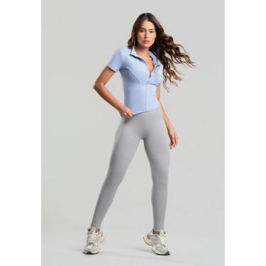 Imagem de Calça Legging Fitness Sem Costura Cinza Salvatore - Salvatore Fashion,