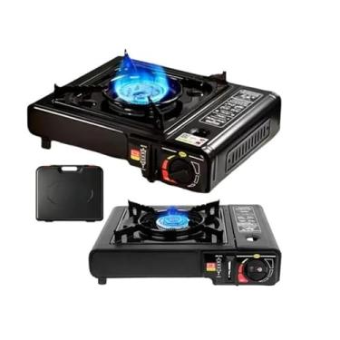 Imagem de Fogareiro Portátil a Gás Butano com Ignição Eletrônica – Compacto, Econômico e Versátil – Para Camping, Pesca, Trilhas, Viagens e Cozinha – Maleta Inclusa, Chama Regulável