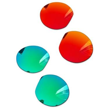 Imagem de Combine8 Lentes de reposição para óculos de sol Oakley Meta HSTN, Vermelho fogo + verde, 60 Millimeters