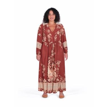 Imagem de City Chic Vestido feminino plus size - Destiny Maxi, Paisley, 26 Plus