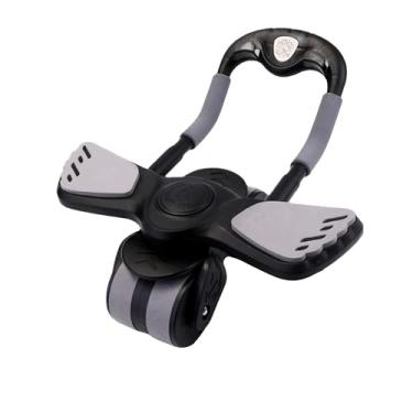 Imagem de Roda abdominal de suporte de cotovelo, exercício de emagrecimento abdominal de recuperação automática, equipamento de fitness de suporte de cotovelo doméstico, artefato abdominal emagrecedor (preto)