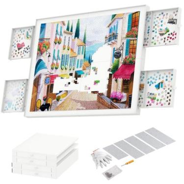 Imagem de Tabuleiro de quebra-cabeça Ovicee 1500 peças com 4 gavetas e 8 seções 