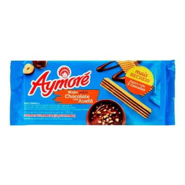 Imagem de Biscoito Aymoré Wafer Sabor Chocolate com Avelã 105g