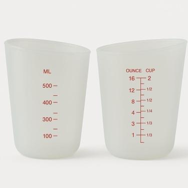 Imagem de Copo Medidor Dosador Silicone Flexivel Jarra Medidora Graduado 500ml Quimica Confeitaria Xicara Cozinha Culinaria Multiu
