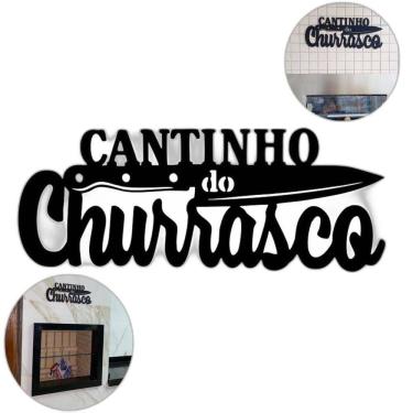 Imagem de Placa Decorativas Cantinho Do Churrasco Quadro Churrasqueira