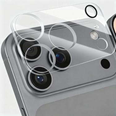 Imagem de 2 peças de protetores de vidro temperado de lente traseira para iPhone 17 Pro, rigidez 9H antiarranhões, clareza de alta definição