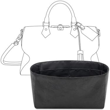 Imagem de FANJI Project Bolsa organizadora para bolsa LV macia e escura, ajuste personalizado no interior, preto fosco, leve, resistente à água, com acessórios para porta-copos