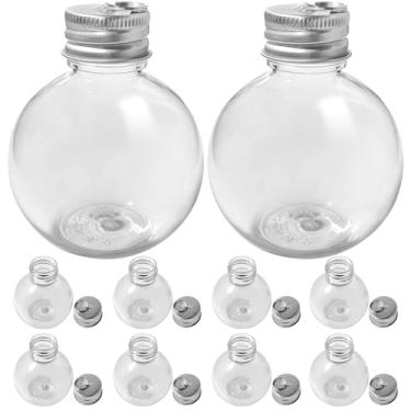 Imagem de 10 bolas de bebida, enfeites de Natal, enchimento de álcool, bolas de bebida de enfeite de Natal transparentes, copos de shot para decoração de Natal, casa, feriado, festa de casamento