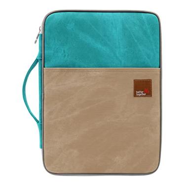 Imagem de El-fmly Organizador de documentos de viagem A4 organizador de documentos com zíper bolsa de pasta portátil para escritório (cáqui verde)