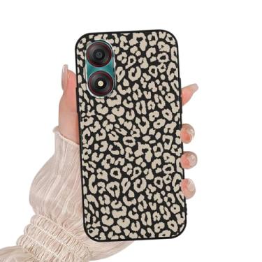 Imagem de Zrutru Linda capa de telefone leopardo para Zte Blade A34 16.8 cm, capa de silicone macio TPU fina à prova de choque com estampa de desenho animado branco de luxo estampa de desenho animado capa de