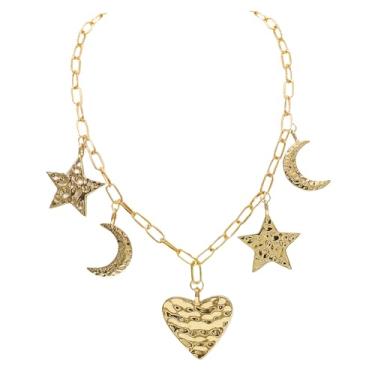 Imagem de JNF Colar de pérolas falsas, colar de pérolas grandes para mulheres, conjunto de colar de pérolas grossas e brincos, colar de fantasia de pérolas grandes, Adjustable, Prata esterlina em ouro amarelo