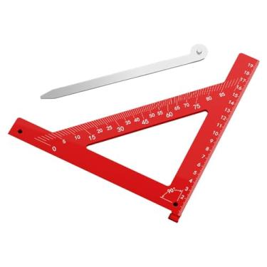 Imagem de Shakven Régua de 90 graus, quadrado de carpinteiro | Régua de medição quadrada de liga de alumínio carpinteiro | Régua localizadora de ângulo para carpinteiro, carpintaria, construção