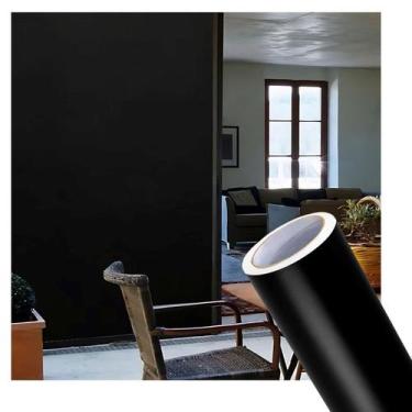 Imagem de Adesivo Preto Fosco Blackout Bloqueia Luz Janela 3m x 60cm - BG Adesiv