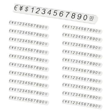 Imagem de PATIKIL Conjunto de 20 cubos de exibição de preços, suporte ajustável para etiqueta de preço removível, número de letras, kit de bloco de dólar para sinalização de exibição de lojas de varejo de joias