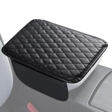 Imagem de Shakven Capa do console central do carro, almofada da caixa do apoio de braço do carro,Almofadas de reforço de apoio de braço para carro - Almofada de couro para cotovelo, apoio de braço, capa de