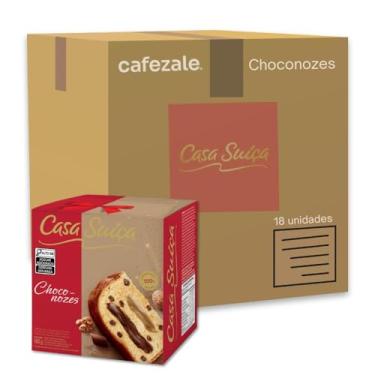 Imagem de Panettone Casa Suíça Choconozes Kit 18 unidades 500g