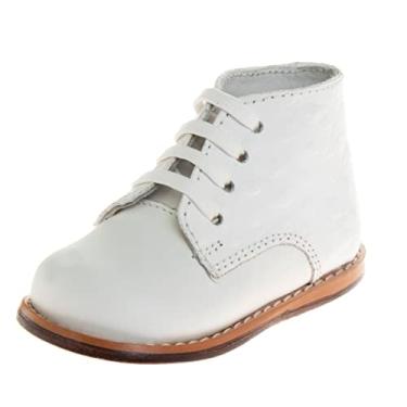 Imagem de Josmo Tênis de caminhada unissex para bebês First Walker, Baby First Walk, Avestruz patente branca, 2.5 Infant
