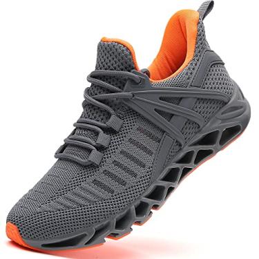 Imagem de SKDOIUL Tênis de corrida esportivo masculino para caminhada, Cinza escuro 1922, 9.5 UK