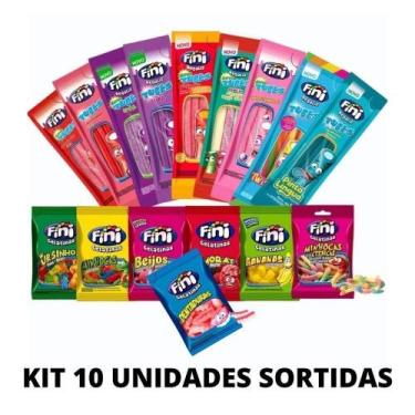 Imagem de Kit 10 Fini Bala De Gelatina Sabores Sortidos FINI Festa Guloseimas