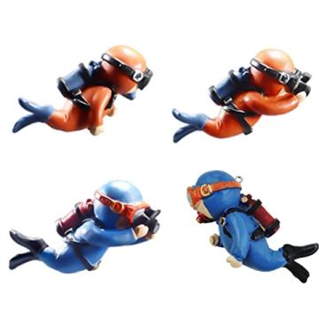 Imagem de Zopsc Figura Colorida de Mergulhador Decoração de Tanque de Peixes Com Flutuabilidade Ajustável para Diversão Paisagem de Tanque de Peixes PVC Amarelo 7x3cm para Proprietários de Animais de (#1)