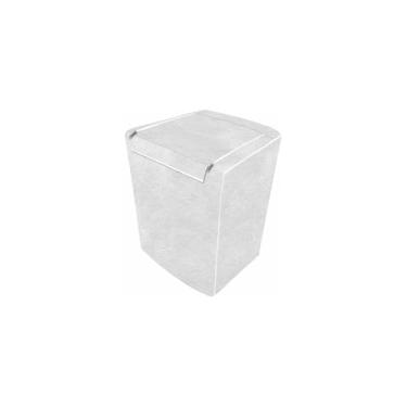 Imagem de Capa para Máquina de Lavar com Tampa em PVC, Branca, Tamanho M, 62x80x62cm, Proteção contra Poeira e Sol, 500g