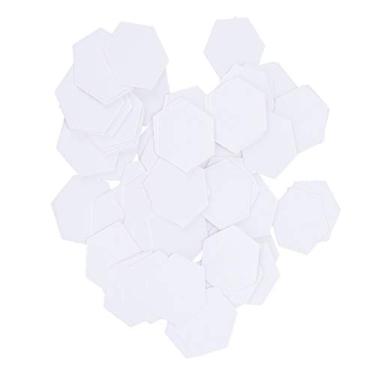 Imagem de Luqeeg Modelo de Papel Hexagonal para Artesanato de Costura Acolchoado 100 Unidades Com Pontos Batik para Fabricantes de Padrões de Patch DIY (hexagonal de 16 mm)