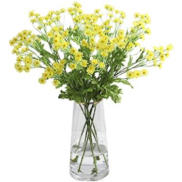Imagem de Flores artificiais margaridas simulação flor de seda decoração de plástico moda casa sala de estar quarto decoração flor artificial varanda arranjo flores falsas