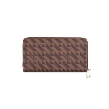 Imagem de Carteira Feminina Média com Zíper Monograma BG Marrom - Bagaggio, G, M