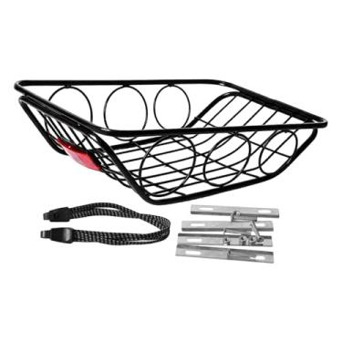 Imagem de kowaku Cesto traseiro para bicicleta, suporte para cães, bagageiro de liberação rápida para compras em bicicletas de montanha, Redondo