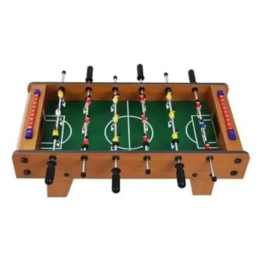Imagem de Jogo Mesa Infantil Futebol De Mesa Totó Portátil Madeira