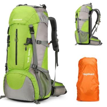 Imagem de Mochila de Senderismo King'sGuard 70L Impermeable para Camping Verde