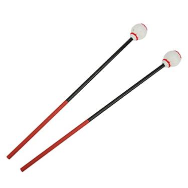 Imagem de LiebeWH Marimba Marimba, Marretas de Percussão de Fio de Algodão de Fibra de Carbono para Iniciantes e Bandas Escolares (espinha branca)