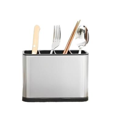 Imagem de Cozinha Faqueiro Organizador Faca Suporte De Armazenamento De Dreno De Plástico Colher Garfo Utensílios De Cozinha Ferramenta Bandeja Prateleira