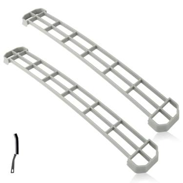 Imagem de LEYURISE 2 peças de capa de filtro de fiapos para secadora cinza claro compatível com peças de substituição de secador Speed Queen #: D510502W AP6284689 510502W D510502LG