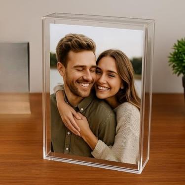 Imagem de Moldura Caixa Quadro Acrílico Transparente Cristal Para Mesa Aparador Estante – Foto Diploma Arte(10 x 15 x 3)