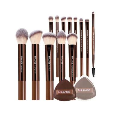 Imagem de Kit De 13 Pincéis De Maquiagem Sintéticos Macios Para Base, Sombra E P