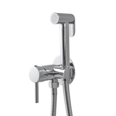 Imagem de Bidê de vaso sanitário portátil pulverizador torneira de bidê higiênico chuveiro quente e frio torneiras de vaso sanitário (cor: E) (D conforme mostrado)