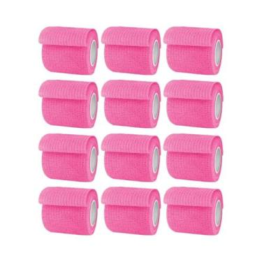 Imagem de Fita Adesiva Elástica Rosa Brilhante 48 Peças 4.8m Para Suporte De Joe